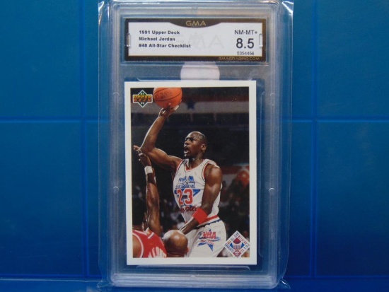 1991-92 Upper Deck Basketball Card #48 Michael Jordan AS CL - Graded NM-MT+ 8.5