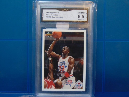 1991-92 Upper Deck Basketball Card #48 Michael Jordan AS CL - Graded NM-MT+ 8.5