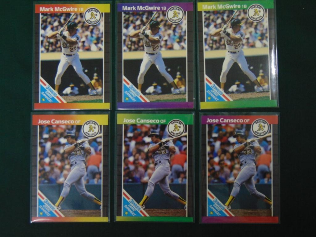 1988 Donruss Grand Slammers Baseball Cards - Lot Of Six - Canseco & McGwire  | Online Auctions | Proxibid