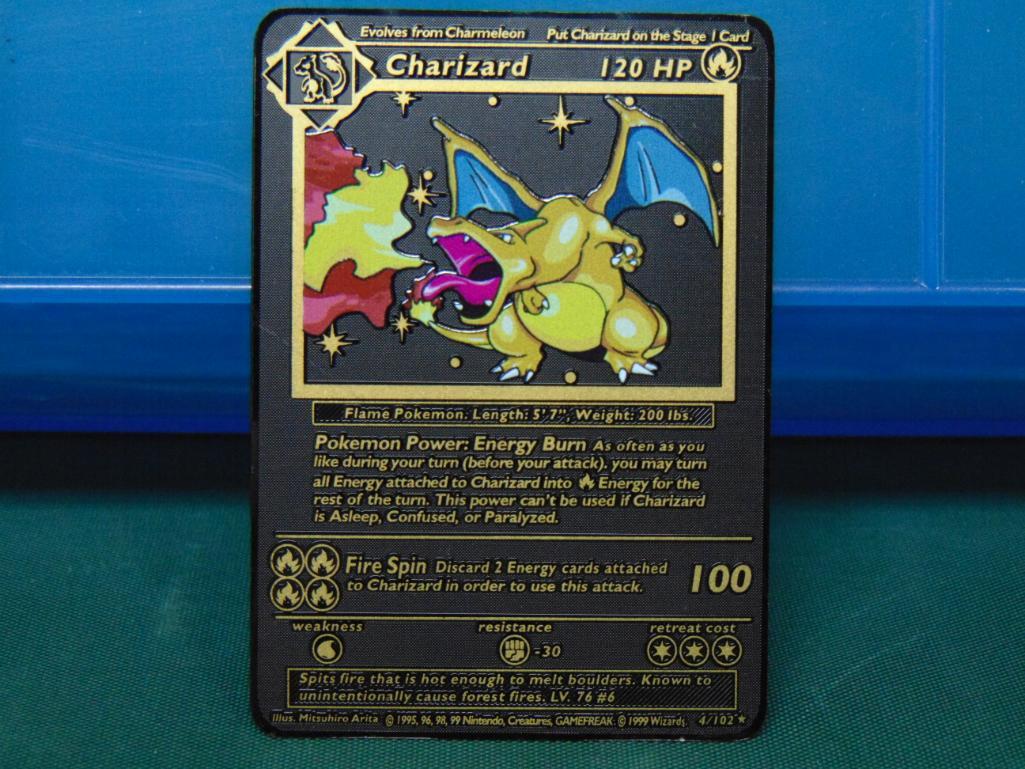 metal pokmon cards 1999 Stolas Gold Plated Collectible Card *FINAL SALE* Card measures 2 by 3.5 Limited Edition 15 Gram Metal