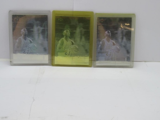 3 Card Lot of 1992-93 Upper Deck Award Winner Hologram Michael Jordan Basketball Cards