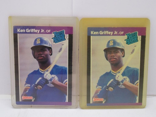 2 Card Lot of 1989 Donruss Ken Griffey Jr. Mariners Rookie Baseball Cards