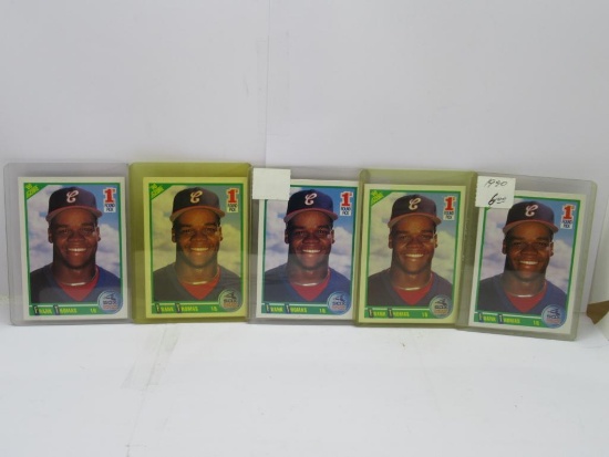 5 Card Lot of 1990 Score Frank Thomas White Sox Rookie Baseball Cards