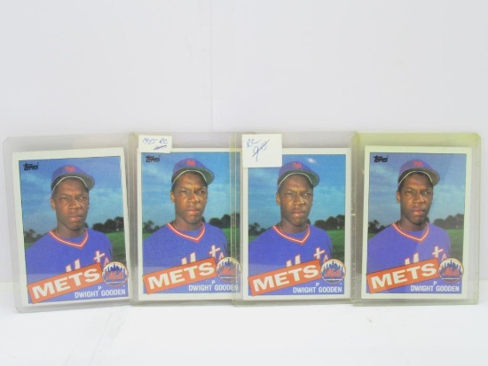 4 Card Lot of 1985 Topps Dwight Gooden Mets Rookie Baseball Cards