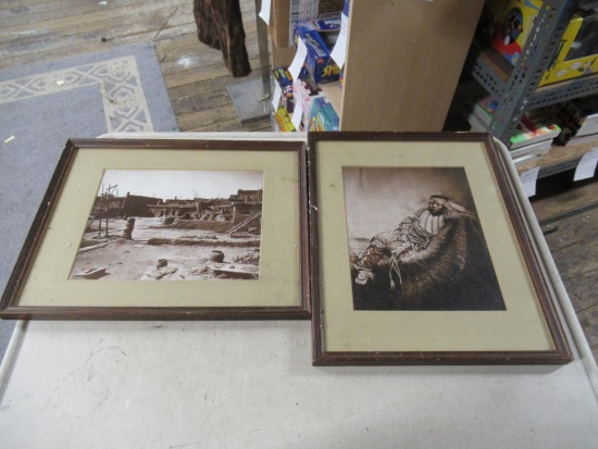 2 Vintage Native American Picture 15x12. NO SHIPPING