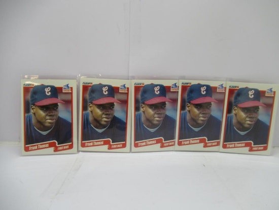 5 Card Lot of 1990 Fleer Update Frank Thomas White Sox Rookie Baseball Cards