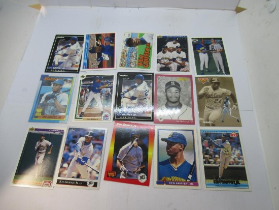 15 Card Lot of Ken Griffey Jr. Seattle Mariners Baseball Cards