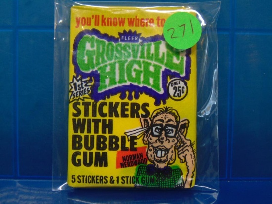 1986 Grossville High Series 1 Trading Cards - Sealed Wax Pack