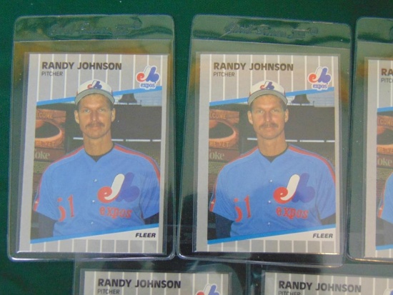 1989 Fleer Baseball Card #381 Randy Johnson RC - Lot Of Five