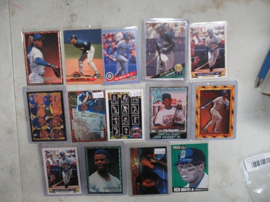 15 Card Lot of Ken Griffey Jr. Seattle Mariners Baseball Cards