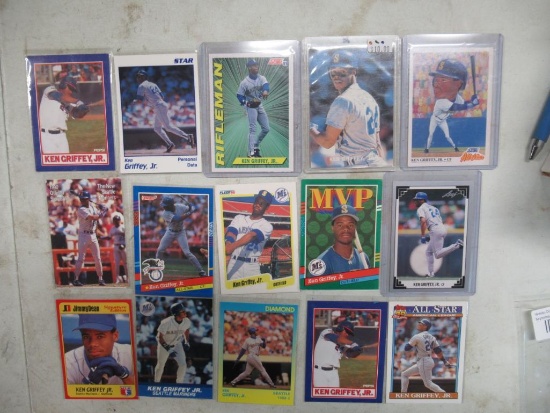 15 Card Lot of Ken Griffey Jr. Seattle Mariners Baseball Cards