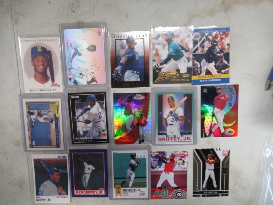 15 Card Lot of Ken Griffey Jr. Seattle Mariners Baseball Cards
