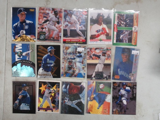 15 Card Lot of Ken Griffey Jr. Seattle Mariners Baseball Cards