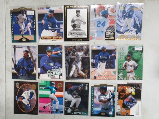 15 Card Lot of Ken Griffey Jr. Seattle Mariners Baseball Cards