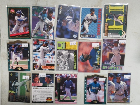 15 Card Lot of Ken Griffey Jr. Seattle Mariners Baseball Cards