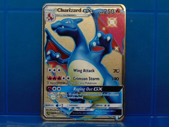 15 Gram Embossed Metal Pokemon Card - Charizard GX