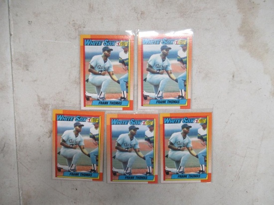 5 Card Lot of 1990 Topps Frank Thomas White Sox Rookie Baseball Cards