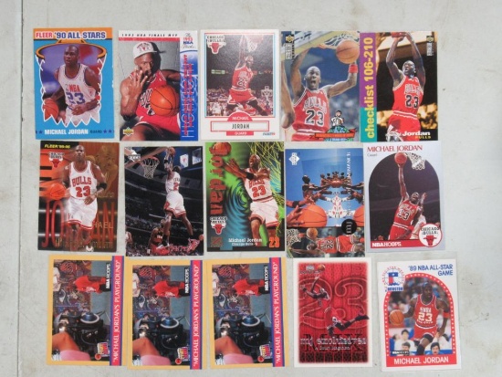 15 Card Lot of Michael Jordan Chicago Bulls Basketball Cards