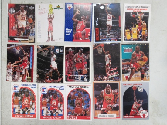 15 Card Lot of Michael Jordan Chicago Bulls Basketball Cards