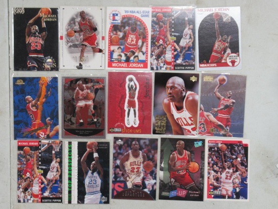 15 Card Lot of Michael Jordan Chicago Bulls Basketball Cards