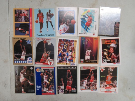 15 Card Lot of Michael Jordan Chicago Bulls Basketball Cards