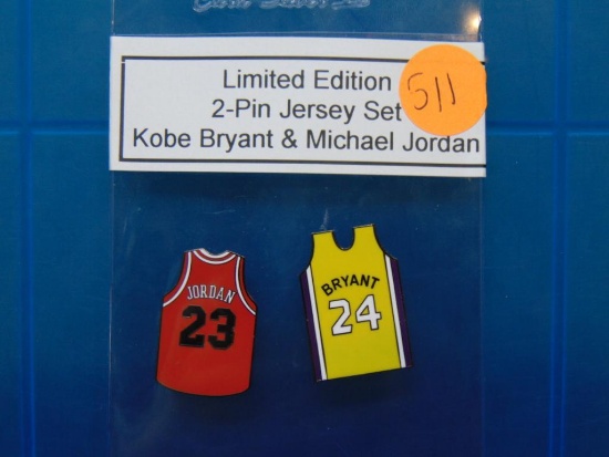 Two Limited Edition Collectible Pins - Kobe Bryant & Michael Jordan