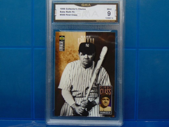 1996 Collector's Choice Baseball Card #500 Babe Ruth - Graded MINT 9