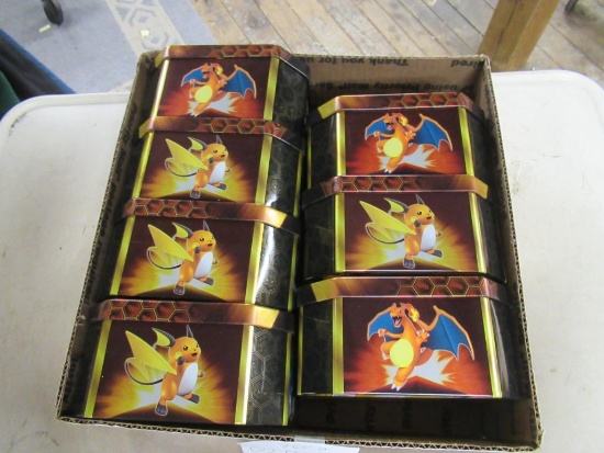 7 Pokemon Tins w/ Cards