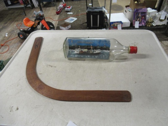 Ship in a Bottle and Boomerang. NO SHIPPING