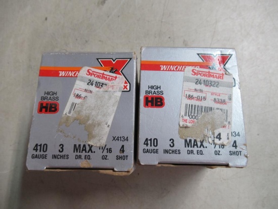 2 Boxes of 410 Shotgun Shells. NO SHIPPING