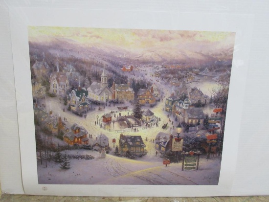 Thomas Kinkade The St Nicholas Circle 1055/1750 w/ COA 20x24. NO FRAME