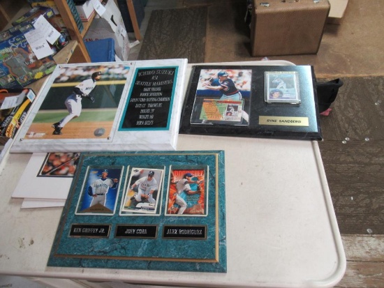 3 Sports Plaques - Griffey, Ichiro & more