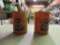 2 Vintage Cans of Genuine American Made Super Premium Heavy Duty Motorcycle Oil. NO SHIPPING