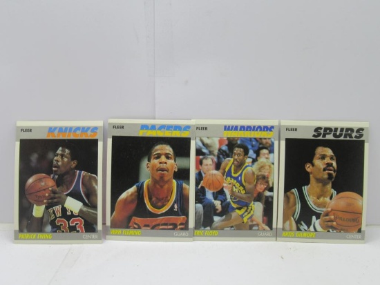 4 Card Lot of 1987-88 Fleer Basketball Cards from COMPLETE SET BREAK