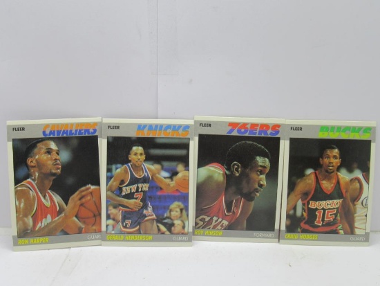 4 Card Lot of 1987-88 Fleer Basketball Cards from COMPLETE SET BREAK