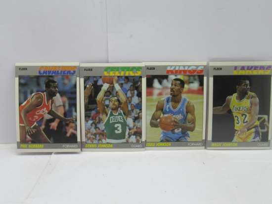 4 Card Lot of 1987-88 Fleer Basketball Cards from COMPLETE SET BREAK