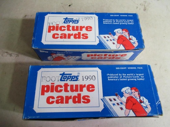 2 Boxes of 1990 Topps Football Picture Cards