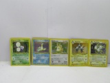 5 Card Lot of Vintage Pokemon Holofoil Rare Cards from STORAGE UNIT HOARD