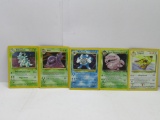 5 Card Lot of Vintage Pokemon Holofoil Rare Cards from STORAGE UNIT HOARD