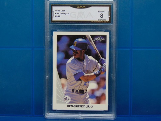 1990 Leaf Baseball Card #245 Ken Griffey Jr. - Graded NM-MT 8