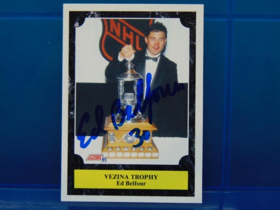 Ed Belfour Autographed Hockey Card