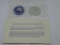 1971 United States Eisenhower Uncirculated Silver Dollar in Original Blue Envelope