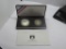 1989 United States Proof Congressional Coins with 90% Silver Dollar & Clad Half Dollar in Display