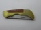 Buck Knife w/ Wood & Brass Handle 2 1/2 Blade