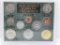 Odd Shaped Coins of the World in Display Holder Foreign World Coins