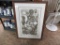 Vintage black & white signed wall decor 26x37 NO SHIPPING