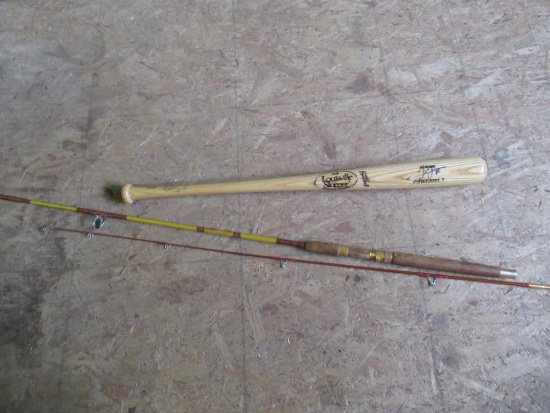 Louisville slugger & fishing pole NO SHIPPING