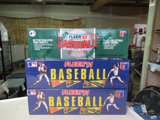 3 Sealed boxes of sport cards