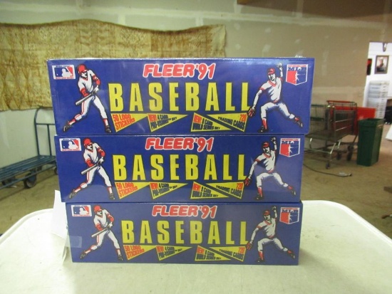 3 Sealed boxes of sport cards