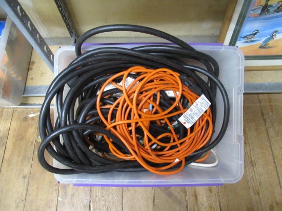 Tote of Extension Cords NO SHIPPING